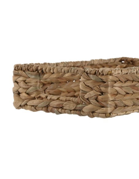 BANDEJA SET 2 FIBRA METAL 40X26X9 NATURAL