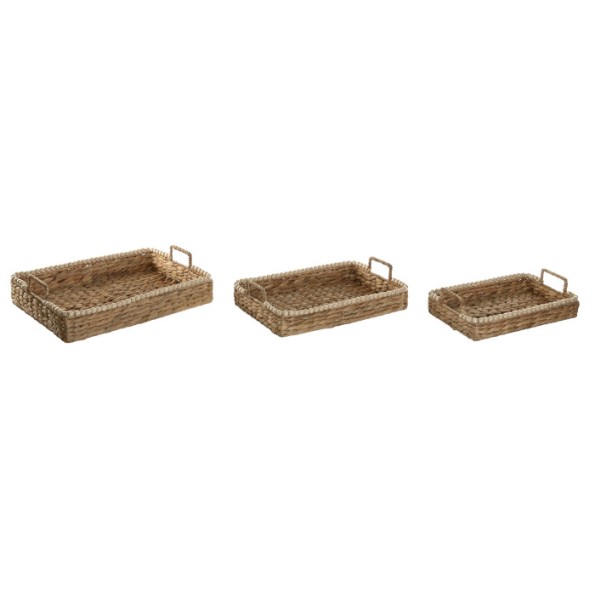 BANDEJA SET 3 JACINTO DE AGUA MADERA 44X31X12