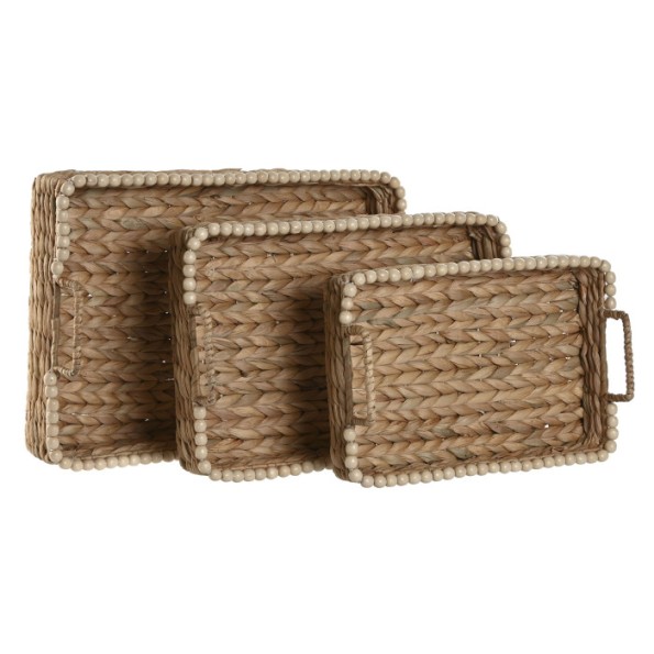 BANDEJA SET 3 JACINTO DE AGUA MADERA 44X31X12