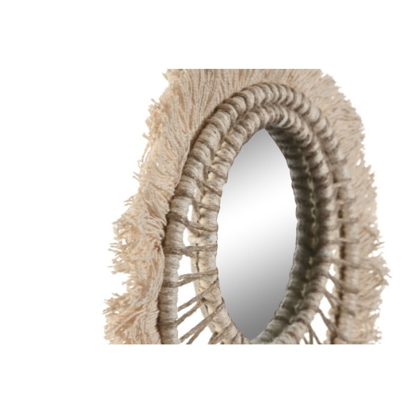 DECORACION PARED SET 3 ALGODON YUTE 20X1X20 BLANCO