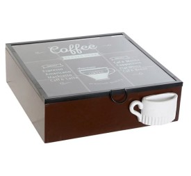 CAJA INFUSIONES MADERA CRISTAL 24X27X7,5 2 SURT.