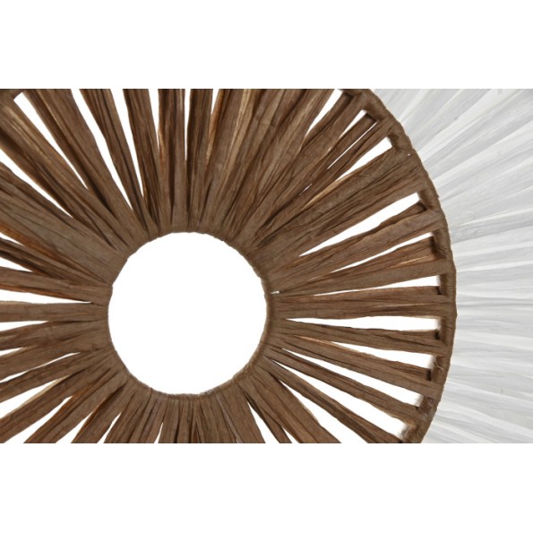 DECORACION PARED SET 4 RAFIA METAL 30X1X30 VERDE