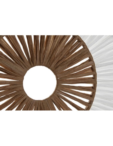 DECORACION PARED SET 4 RAFIA METAL 30X1X30 VERDE