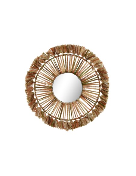 ESPEJO LANA CRISTAL 52X2X52 NARANJA