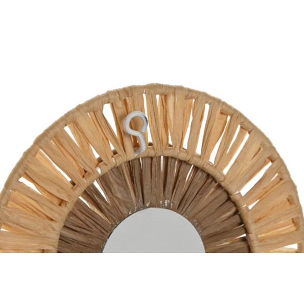 PERCHERO PARED SET 3 RAFIA METAL 16X6X20 NATURAL