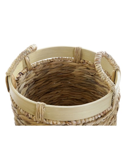CESTA SET 3 JUNCO BAMBU 35X35X31 NATURAL MARRON