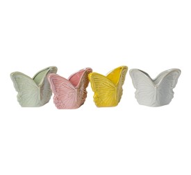 MACETERO  MARIPOSAS CERÁMICA 4 SURT COL 14.5X6.5 H10.5