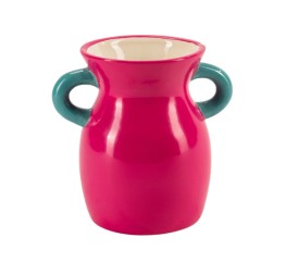 JARRÓN CERÁMICA 15,5X11,5 H15 BULLY ASAS AZUL FUCSIA