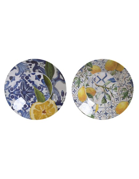 PLATO MELAMINA 23X23X3,6 AZULEJOS 2 SURT