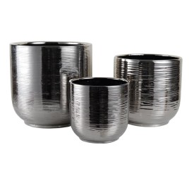 MACETERO CERAMICA S/3 PLATA S.D.19H19 B.D.29H29