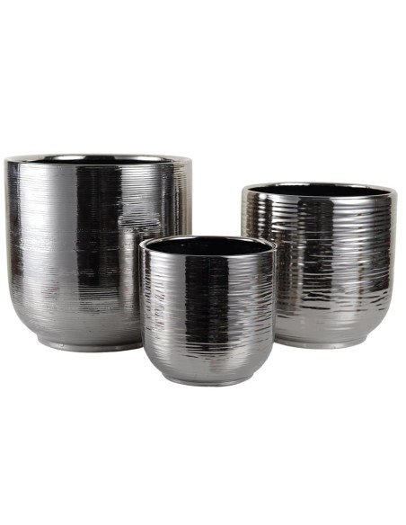 MACETERO CERAMICA S/3 PLATA S.D.19H19 B.D.29H29