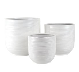 MACETERO CERAMICA S/3 BLANCO S.D.19H19 B.D.29H29