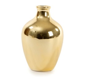 JARRÓN CERÁMICA ORO CUELLO BULLY 8X12