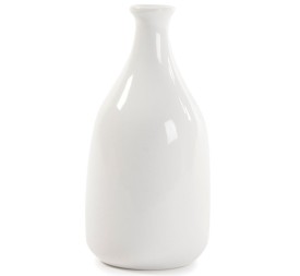 JARRON ALTO CERÁMICA BLANCA BASE ANCHA 8X17