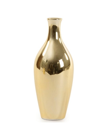 JARRON CERÁMICA ORO BASE ALTA ESTRECHA 7X17