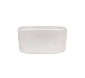 MACETERO CERAMICA RECTO OVALADO 26X13H12 BLANCO
