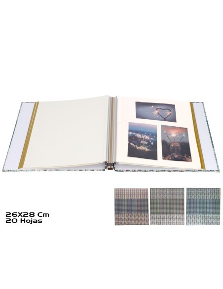 ALBUM 20 HOJAS 26X28 RAIN 3 SURT.