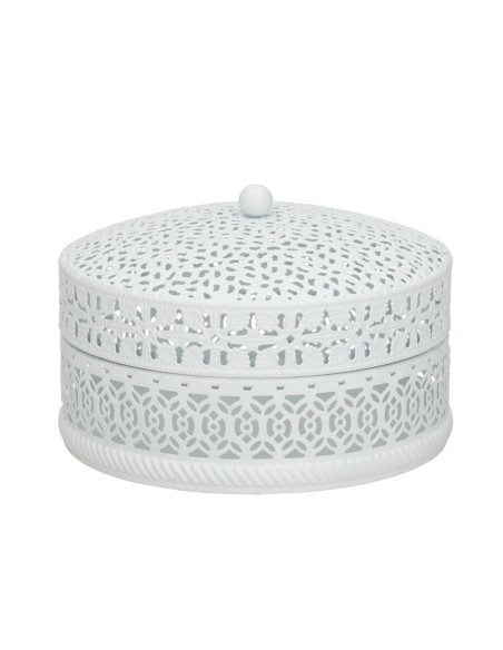 JOYERO METAL REDONDO SARAYU 13,5X9 CM