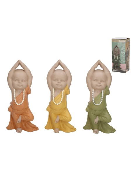 FIGURA MONJE MARALA 3 COL SURT 8X6X16,5 CM RESINA