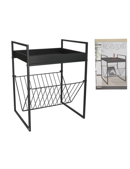 MESA AUXILIAR CON REVISTERO 36X29X47 CM