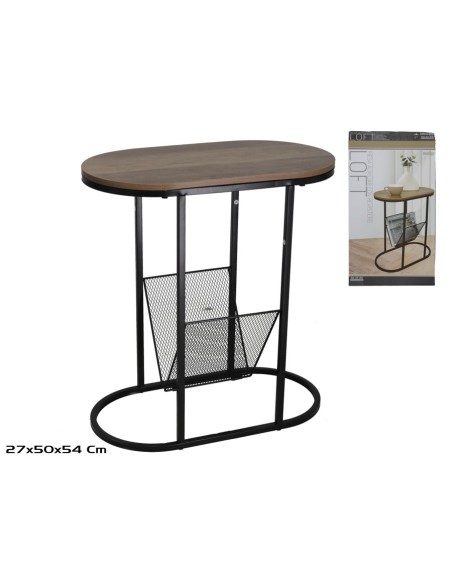 MESA AUXILIAR LOFT CON REVISTERO 50X27X54,5 CM