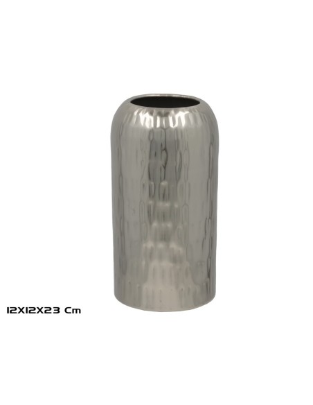 JARRON DECORATIVO NIQUEL 12X12X23CM
