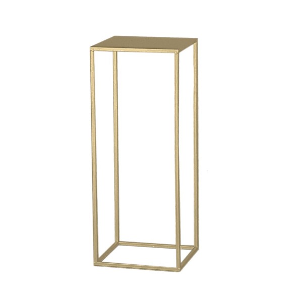 BASE CON SOPORTE CUADRADO 24X24 H60 ORO