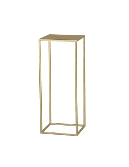 BASE CON SOPORTE CUADRADO 24X24 H60 ORO