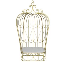 BANCO DE BODAS METAL ORO 119X57 H221.5