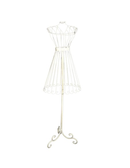 ESTRUCTURA MANIQUI ESTILIZADO METAL BLANCO 40,5X35,5 H142