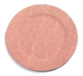 PLATO DECORACIÓN CROCHET ROSA D.33