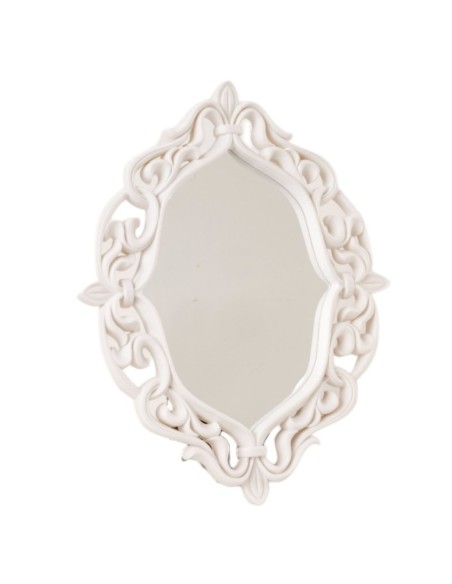 ESPEJO ELISSE CON MARCO GRUESO BLANCO 50X40
