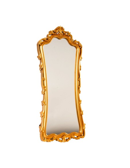 ESPEJO RECTANGULAR ESTRECHO MARCO DORADO 67X28