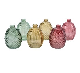 BULLY BOTELLA CRISTAL FACETADO D2.5 H12 3 MIX COL 2 MIX DES