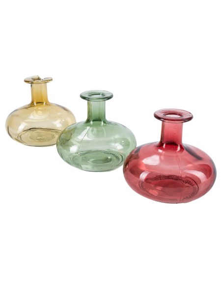 BOTELLA DE VIDRIO CÚPULA CUELLO ESTRECHO D5 H11 3 COL SURT