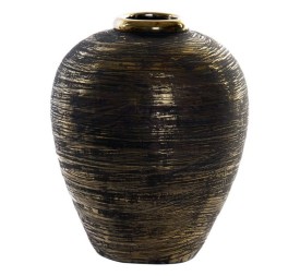 JARRON GRES 27,5X34,5 RAYADO DORADO