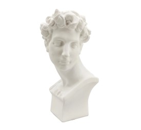 BUSTO HOMBRE ROMA ANTIGUA CON CABEZA PORTA JARRÓN BLANCO MATE F35 AL57.5