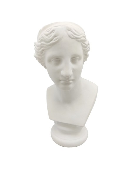 BUSTO MUJER ROMA ANTIGUA CON CABEZA PORTA JARRÓN BLANCO MATE F36 AL58