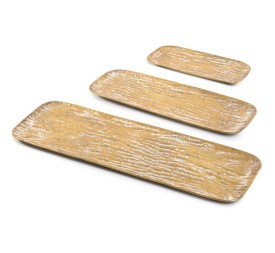 BANDEJAS S/3 EN METAL DORADO S 38X16 H2.5-B 78.5X24 H3