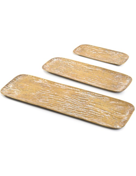 BANDEJAS S/3 EN METAL DORADO S 38X16 H2.5-B 78.5X24 H3