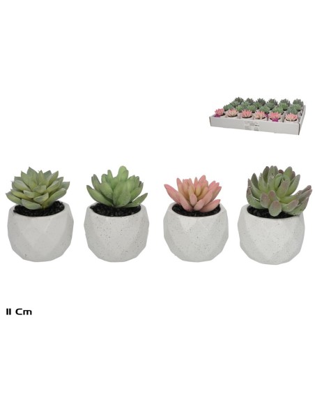 MACETA CERAMICA HEX SUCULENTAS 11 CM (S)