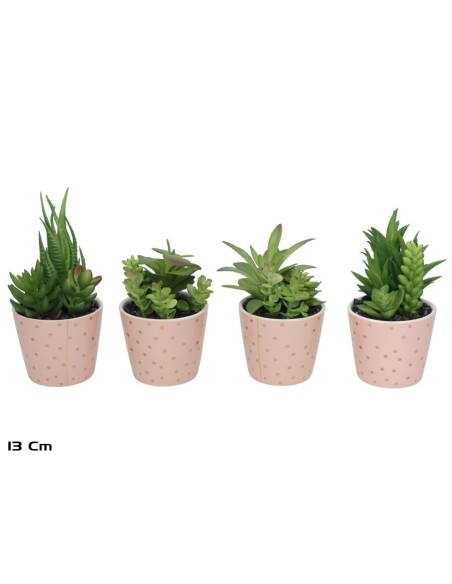 MACETA CERAMICA PINK SUCULENTAS 13 CM(S)