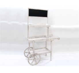 JARDINERA CART C/PIZARRA 85X42X145CM - BLANCO
