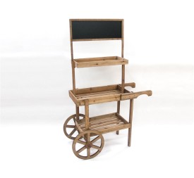 JARDINERA CART 85X42X145CM - MARRON -MADERA
