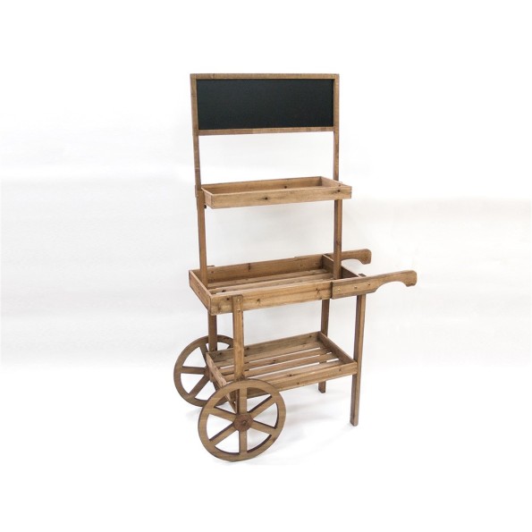 JARDINERA CART 85X42X145CM - MARRON -MADERA