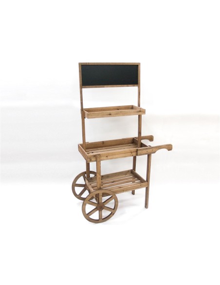JARDINERA CART 85X42X145CM - MARRON -MADERA