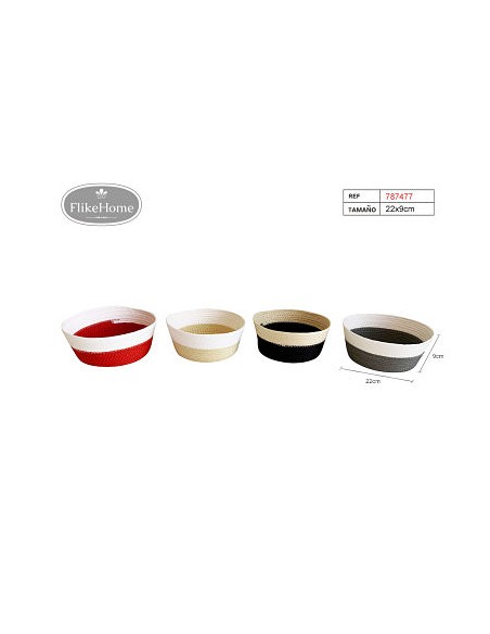 CESTA 22X9CM 4COL. DECOR. (7477)
