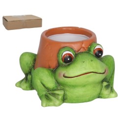 MACETERO RANA DECORADO MERLIN 10X9X6,1 CM