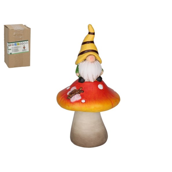 3.....................................SETA CON GNOMO DECORAO 18,7X10X10 CM