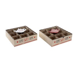 CAJA INFUSIONES MDF METAL 24X24X8 TEA 2 SURT.
